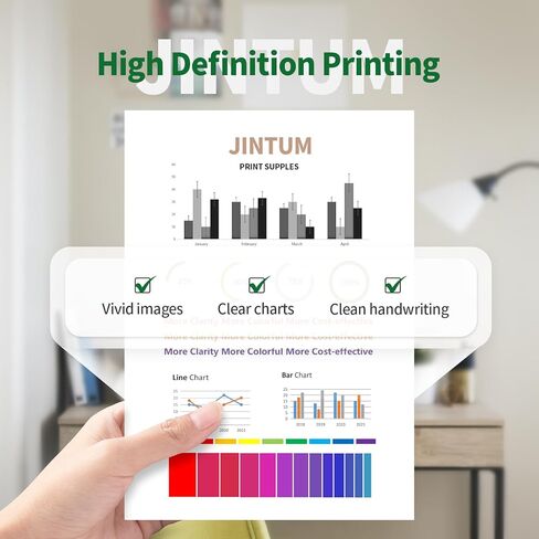 خرطوشة حبر JINTUM 68XL 68 متوافقة مع خراطيش حبر HP 68 68XL حزمة كومبو سوداء/ملونة بديلة لطابعة Envy 6100e 6152e 6155e 6500e 6552e 6555e 6558e (1 أسود، 1 ثلاثي الألوان) in Kuwait