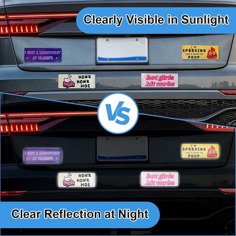 10PCS Funny Car Bumper Magnet Prank Decals, Waterproof Car Stickers Hot Girls Hit Curbs New Driver Please Be Patient Beep Honk Poop in Saudi Arabia