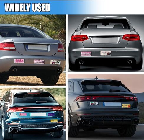 10PCS Funny Car Bumper Magnet Prank Decals, Waterproof Car Stickers Hot Girls Hit Curbs New Driver Please Be Patient Beep Honk Poop in Saudi Arabia