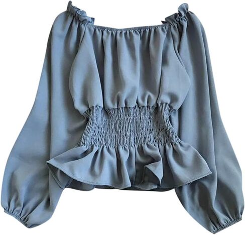 Shirt Women Sleeve Off The Shoulder Blouse Dressy Top in Saudi Arabia