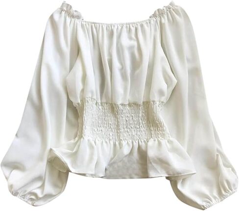 Shirt Women Sleeve Off The Shoulder Blouse Dressy Top in Saudi Arabia