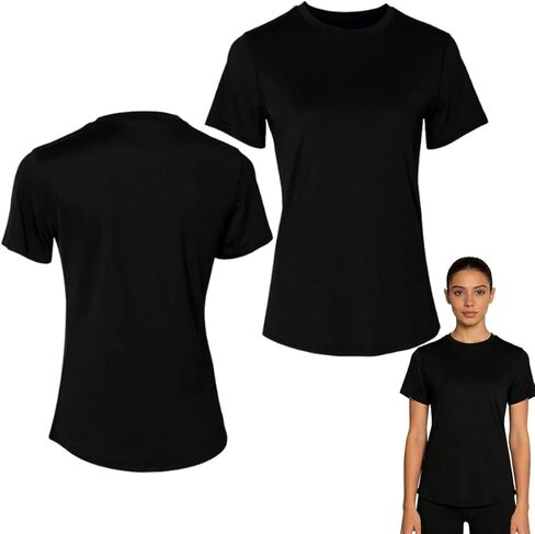 Yoga T-Shirts, Black, M, 2-Pack in Saudi Arabia