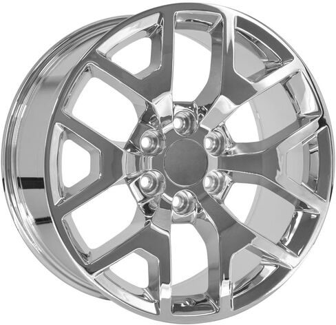 OE Wheels CV92 22 Inch Rims and Tires Fit Sierra 1500 Honeycomb Style 6x139.7 22x9 Chrome - Hollander 5656 - TS-37 AT 285/45-22 (Set of 4) in Saudi Arabia