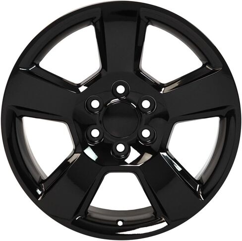 OE Wheels CV76 20 Inch Rims and Tires Fit Tahoe Style 6x139.7 20x9 Gloss Black - Hollander 5652 - TS-37 AT 275/55-20 (Set of 4) in Saudi Arabia