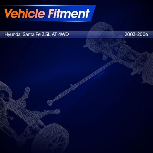 Rear Drive Shaft Prop Shaft Driveshaft Assembly [4WD Automatic Transmission] Fit for 2003-2006 Hyundai Santa Fe 3.5L, OE 65-3505, 4930026300 in Saudi Arabia