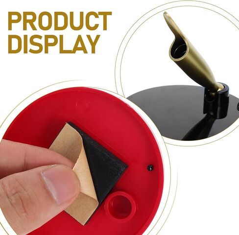 4pcs Black and Red Ballpoint Signing Pen Set round Base and Chain for Business, Wedding, and Office Use, Desktop Counter Pen for Guest Book and Engagement in Saudi Arabia