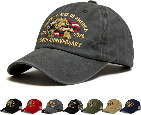 Romantic Angels 250th Anniversary USA Hat, Patriotic Embroidered Baseball Cap, Patriotic Tribute Cap 1776-2026 in Saudi Arabia