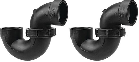 NIBCO U5895 11/2 HXH P-TRAP مع وصلة ABS ABS، أسود in Kuwait