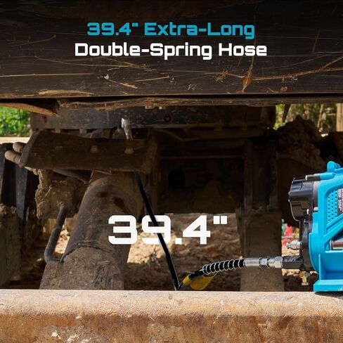 Seesii Professional Grease Gun Kit with 12000 PSI Quick Release Coupler, 90 Degree Adapter, 39.4" Dual Spring Flex Hose & Zerk Cleaning Tool – Fits All 1/8" NPT Grease Guns (Model GR05P) in Saudi Arabia