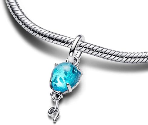 دلايات بالون أزرق لعيد الميلاد متوافقة مع أساور باندورا والقلائد والمجوهرات النسائية دلايات الخرزة 925 من الفضة الاسترليني المتدلية in Kuwait