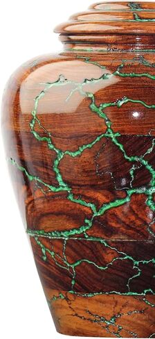 Rosewood Cremation Urn for Ashes, Wooden and Resin Urn for Human and Pet Ashes Lichtenberg Keepsake Urn Ashes lareg (Small), 1AUR-C in Saudi Arabia