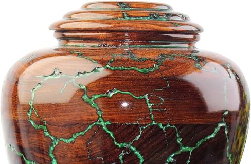 Rosewood Cremation Urn for Ashes, Wooden and Resin Urn for Human and Pet Ashes Lichtenberg Keepsake Urn Ashes lareg (Small), 1AUR-C in Saudi Arabia