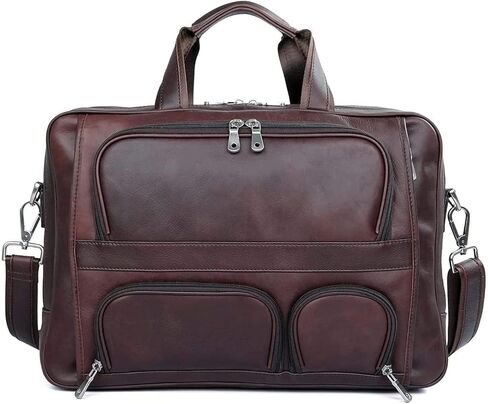 حقيبة كمبيوتر محمول من الجلد الطبيعي للرجال حقيبة كتف حقيبة يد رسول حقيبة كمبيوتر للأعمال حقيبة ظهر مدرسية مقاس 17 بوصة in Kuwait