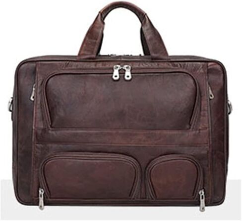 حقيبة كمبيوتر محمول من الجلد الطبيعي للرجال حقيبة كتف حقيبة يد رسول حقيبة كمبيوتر للأعمال حقيبة ظهر مدرسية مقاس 17 بوصة in Kuwait