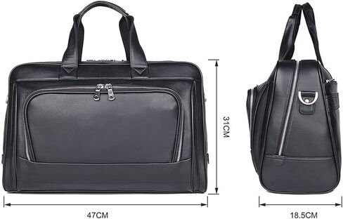 Mens Genuine Leather Laptop Briefcase Shoulder Bag Messenger Handbag Crossbody Business Computer Case Satchel School Rucksack in Kuwait