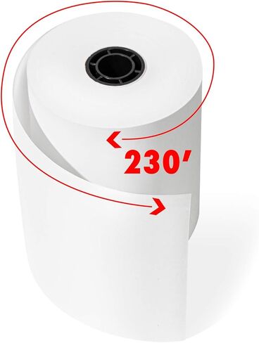 (100 لفة) ورق حراري خالٍ من مادة BPA من PosPaperRoll - 3-1/8 × 230 قدم (Star TSP100) in Kuwait