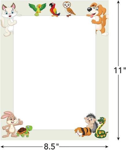 Great Papers! Stationery Letterhead, Whimsical Animal Pals, 8.5"x11", Printer Friendly, 50 Sheets (2025012) in Saudi Arabia