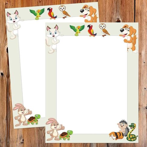 Great Papers! Stationery Letterhead, Whimsical Animal Pals, 8.5"x11", Printer Friendly, 50 Sheets (2025012) in Saudi Arabia