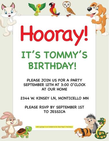 Great Papers! Stationery Letterhead, Whimsical Animal Pals, 8.5"x11", Printer Friendly, 50 Sheets (2025012) in Saudi Arabia