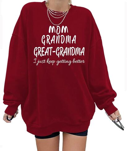Mama Sweatshirt for Women Oversized Crewneck Mom Sweatshirts Casual Mama Shirt Long Sleeve Graphic Pullover in Kuwait