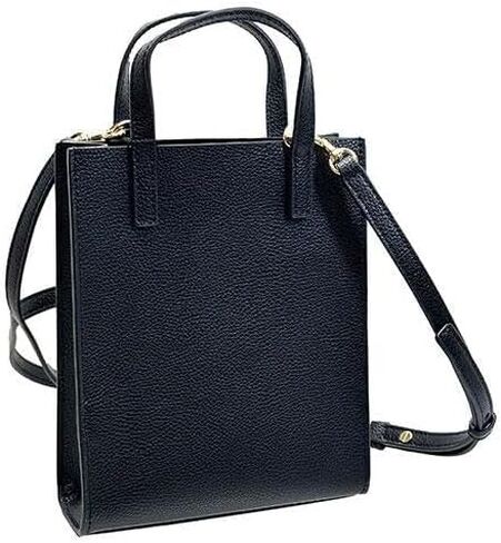 Marc Jacobs H001L03FA22 Mini Grind Black With Gold Hardware Leather Women's Micro Tote Bag in Saudi Arabia