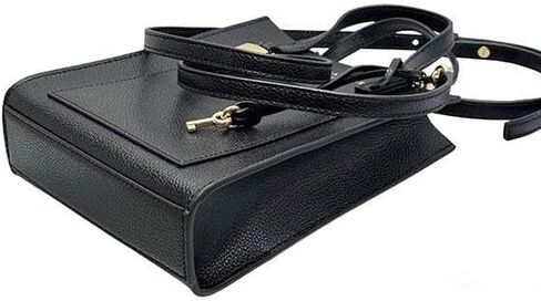 Marc Jacobs H001L03FA22 Mini Grind Black With Gold Hardware Leather Women's Micro Tote Bag in Saudi Arabia