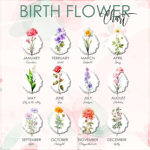 حقيبة يد نسائية مخصصة تحمل الاسم وزهرة الميلاد، مقاس 16 × 15، 12 زهرة، اقتراح وصيفة العروس، التقاعد in Kuwait