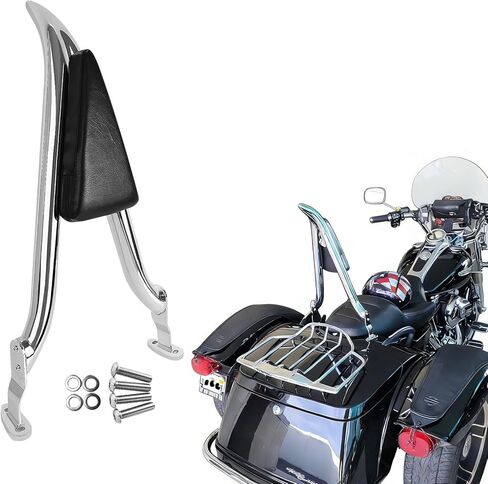 24" Black Sissy Bar Pad Backrest For Harley Davidson FLRT Freewheeler 2015-2024 Road Glide 3 FLTRT 2023 in Kuwait