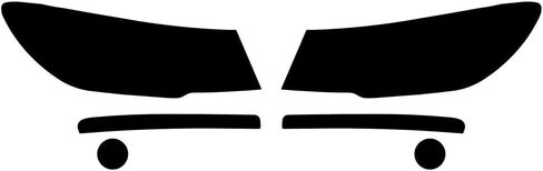 Rvinyl Headlight Pre Cut Film Cover Kit in Smoke Compatible with Jeep Compass 2017-2021 - Adhesive Backs in Saudi Arabia
