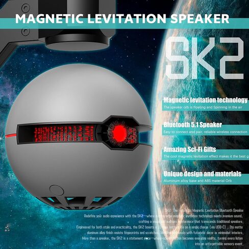 SK1 سماعات بلوتوث مغناطيسية هدايا رائعة للرجال من سبائك الألومنيوم قاعدة شحن من النوع C لتزيين سطح المكتب لمحبي حرب النجوم in Kuwait