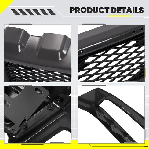 KUAFU Front Bumper Assembly W/Fog Light Holes Compatible with 2018-2020 Ford F150 Raptor Style Steel+Plastic Powder Coated Gray+Black 3Pcs in Saudi Arabia