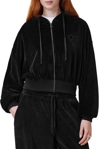 AllSaints Women's Vinny Velvet Hoody in Kuwait