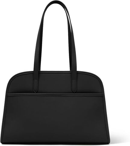 Work Tote Bags for Women 15.6 Inch - Laptop Tote Bag with Zip Compartments - Briefcase for Women Professional for Computer - Large PU Leather Office Purse - Black in Saudi Arabia