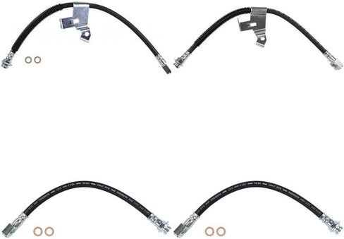 Set 4 Brake Hose Kit Front and Rear, Brake Line Brake Hydraulic Hose Replacement fits Aurora 1999-2003 fits Pontiac Bonneville 2000-2005 fits LeSabre 2000-2005 fits Park Avenue 1999-2005 in Saudi Arabia