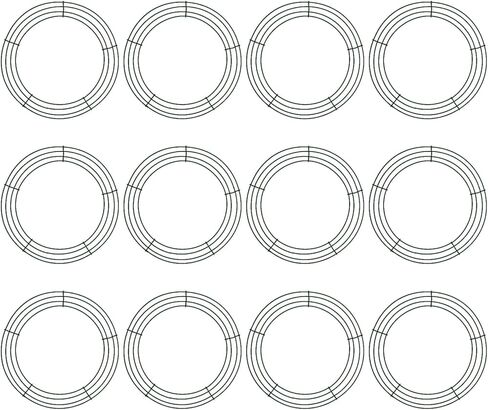 12 Pack 12 Inch Metal Wreath Frames/Form/Ring for DIY Christmas, New Year,Wedding,Party Decorations & Crafts in Kuwait