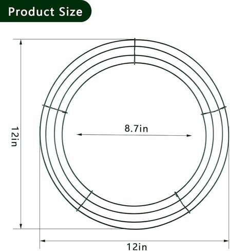 12 Pack 12 Inch Metal Wreath Frames/Form/Ring for DIY Christmas, New Year,Wedding,Party Decorations & Crafts in Kuwait