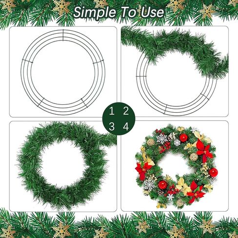 12 Pack 12 Inch Metal Wreath Frames/Form/Ring for DIY Christmas, New Year,Wedding,Party Decorations & Crafts in Kuwait