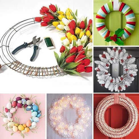 12 Pack 12 Inch Metal Wreath Frames/Form/Ring for DIY Christmas, New Year,Wedding,Party Decorations & Crafts in Kuwait