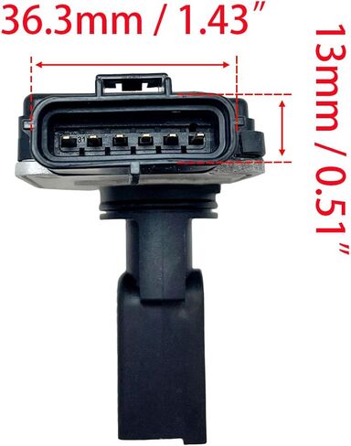 Mass Air Flow Sensor Meter MAF Sensor XF2F12B579BA Compatible with E-150 E-250 E-250 Explorer F-100 Ranger Focus Mu-Stang Ranger Sable Taurus Windstar B3000 Tribute Mariner Mountaineer Sable in Kuwait