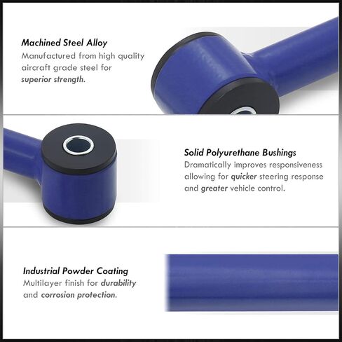 AJP Distributors Rear Lower Control Arm Rod Bar Link Suspension Pan Hard Panhard Steel Blue Polyurethane Bushing Compatible/Replacement For Camaro Firebird F-Body 1982-2002 in Saudi Arabia