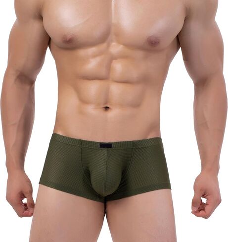 Men's Bright Color Bluge Boxer Briefs U-Hance Underwear Breathable Shorts Underpanties for Men in Saudi Arabia