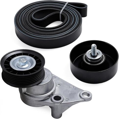 90K-38158C طقم مكونات محرك الحزام الأفعواني الكامل، يناسب GM 2003-2006، يناسب شيفروليه 2002-2007، يناسب GMC 2002-2007#OE 12609719 12555609 12626222 in Kuwait