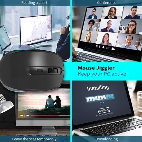 لوحة مفاتيح وماوس لاسلكيين، تصميم مضغوط مريح ورفيع للغاية، لوحة مفاتيح USB صامتة لاسلكية 2.4 جيجا هرتز وماوس لنظام التشغيل Windows، Mac OS، الكمبيوتر، سطح المكتب، الكمبيوتر الشخصي، الكمبيوتر المحمول - أخضر أبيض in Kuwait