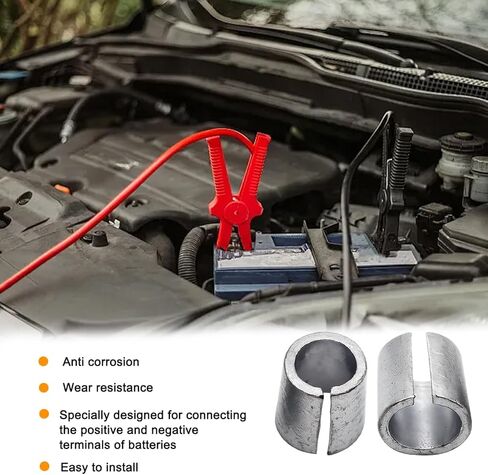 Car Battery Post Terminal Shims, 3 Pairs Lead Vehicle Battery Terminal Converter Adapter Sleeves, Automotive Positive & Negative Posts Shim, Universal for SUV Sedan Truck in Saudi Arabia