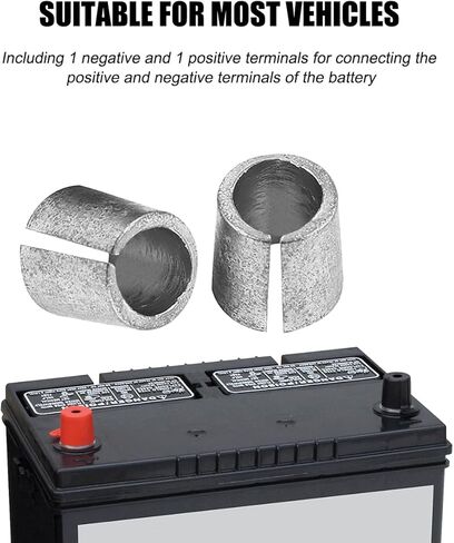 Car Battery Post Terminal Shims, 3 Pairs Lead Vehicle Battery Terminal Converter Adapter Sleeves, Automotive Positive & Negative Posts Shim, Universal for SUV Sedan Truck in Saudi Arabia