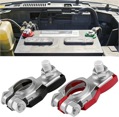 2PCS Car Battery Terminal Connectors,OEM#243407F001,243407F000 Positive & Negative Battery Terminal,Batteries Post Terminals Compatible with Nissan Altima/Maxima/Sentra in Kuwait