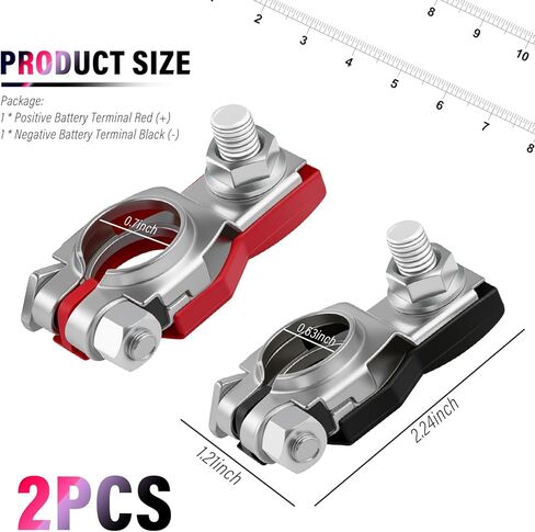 2PCS Car Battery Terminal Connectors,OEM#243407F001,243407F000 Positive & Negative Battery Terminal,Batteries Post Terminals Compatible with Nissan Altima/Maxima/Sentra in Kuwait