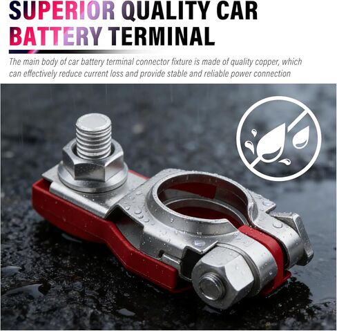 2PCS Car Battery Terminal Connectors,OEM#243407F001,243407F000 Positive & Negative Battery Terminal,Batteries Post Terminals Compatible with Nissan Altima/Maxima/Sentra in Kuwait