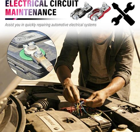 2PCS Car Battery Terminal Connectors,OEM#243407F001,243407F000 Positive & Negative Battery Terminal,Batteries Post Terminals Compatible with Nissan Altima/Maxima/Sentra in Kuwait