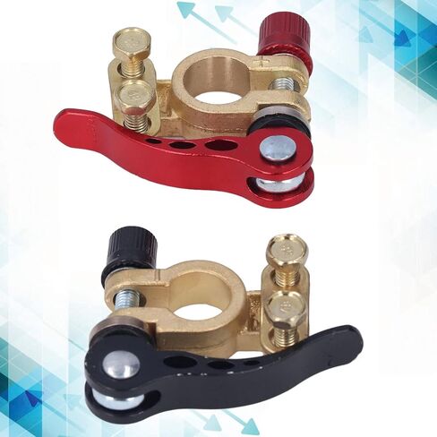 Battery Terminal Connectors 2PCS 4 Way Quick Release Disconnect Heavy Duty Brass Positive Negative for Automotive Marine RV Boat in Kuwait